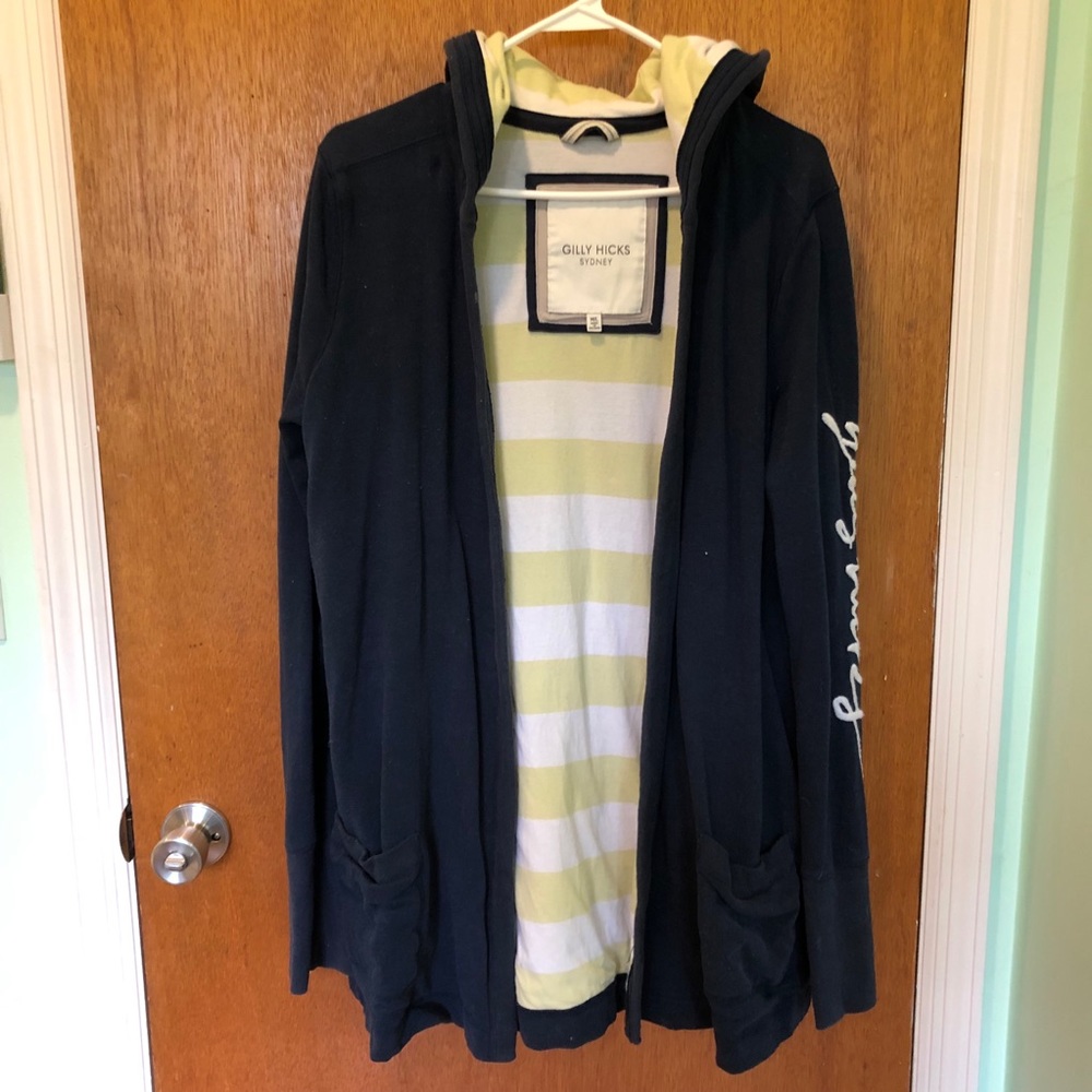 Gilly Hicks Navy Cotton Robe